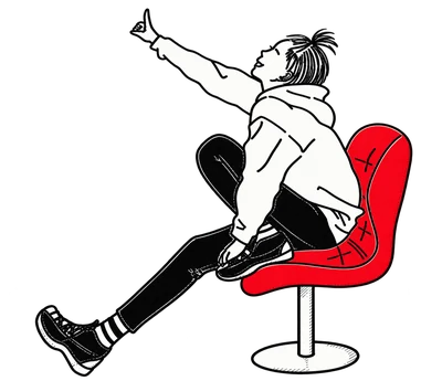 ちょんまげのキャラクター